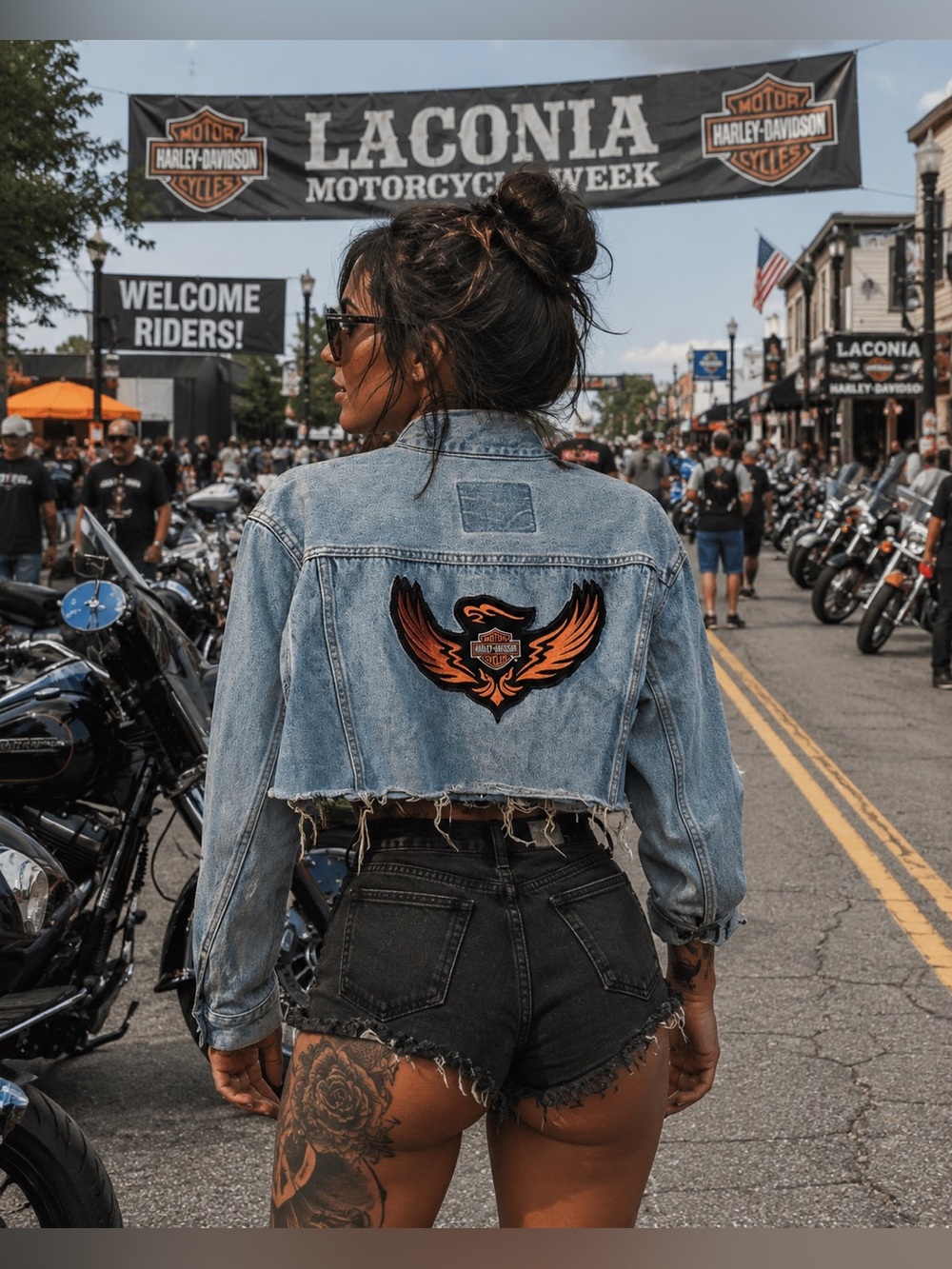 VINTAGE & Custom MODA INT’L Harley Davidson Denim Jacket